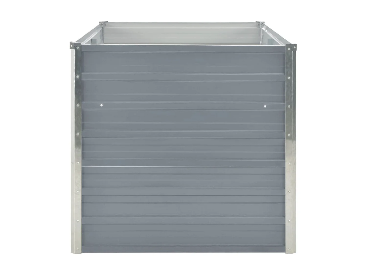 Macetero elevado plantas flores jardín 160 x 80 x 77 cm acero galvanizado gris 02_0000797