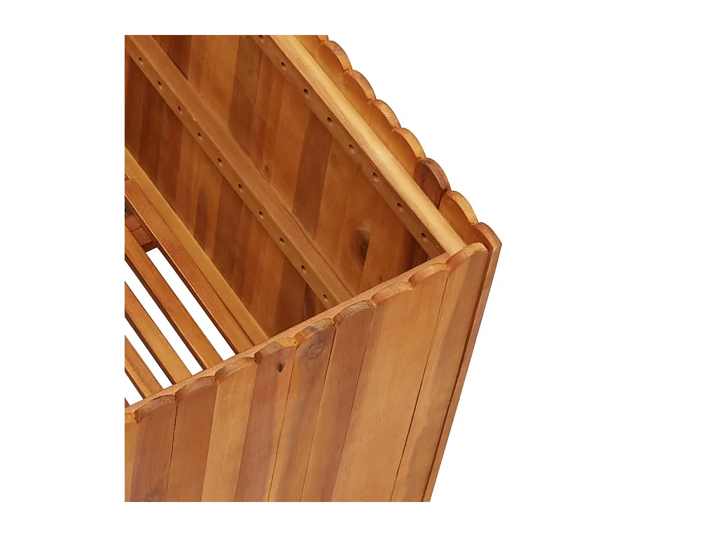 Macetero elevado plantas flores jardín 100 x 100 x 50 cm madera maciza de acacia 02_0000969