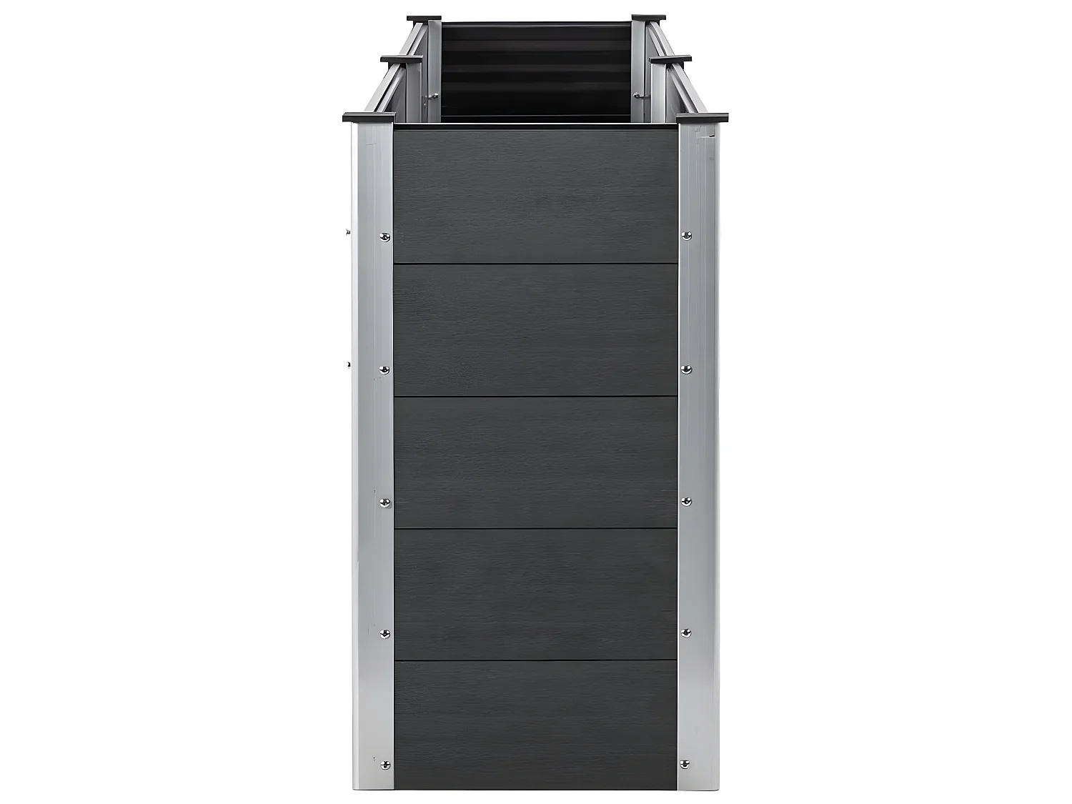 Fioriera rialzata piante fiori giardino 250 x 100 x 91 cm WPC grigio 02_0001025