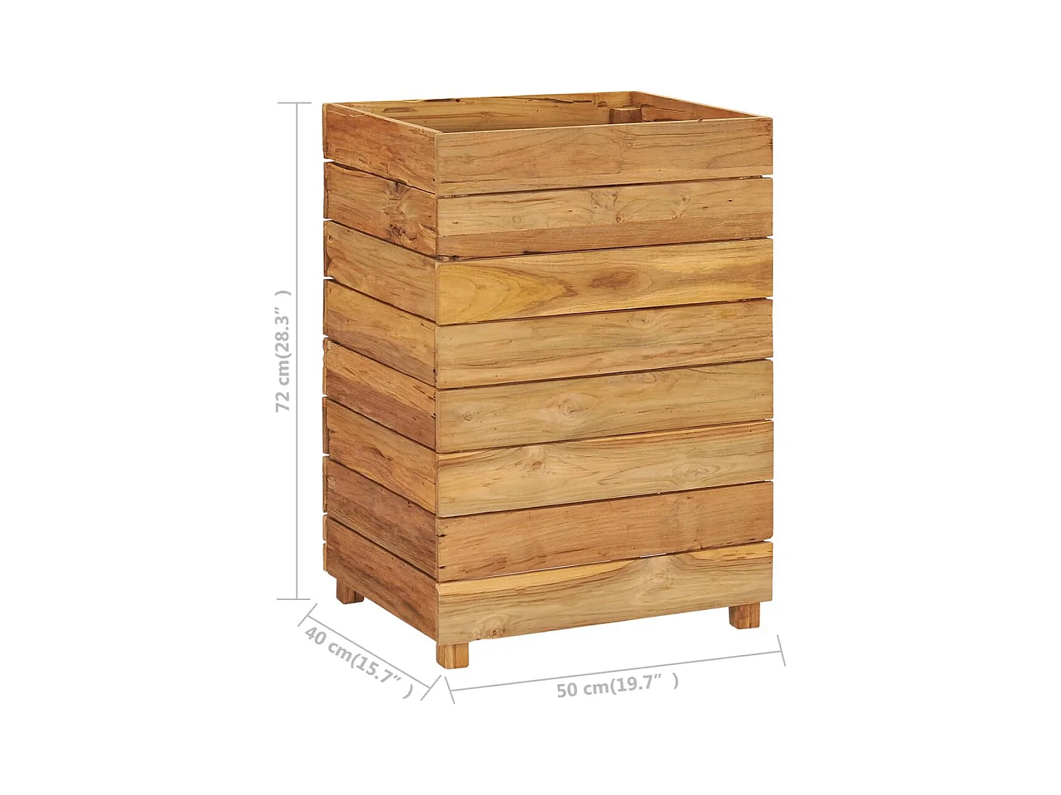 Jardinière lit surélevé plantes marron 50 x 40 x 72 cm 02_0000939