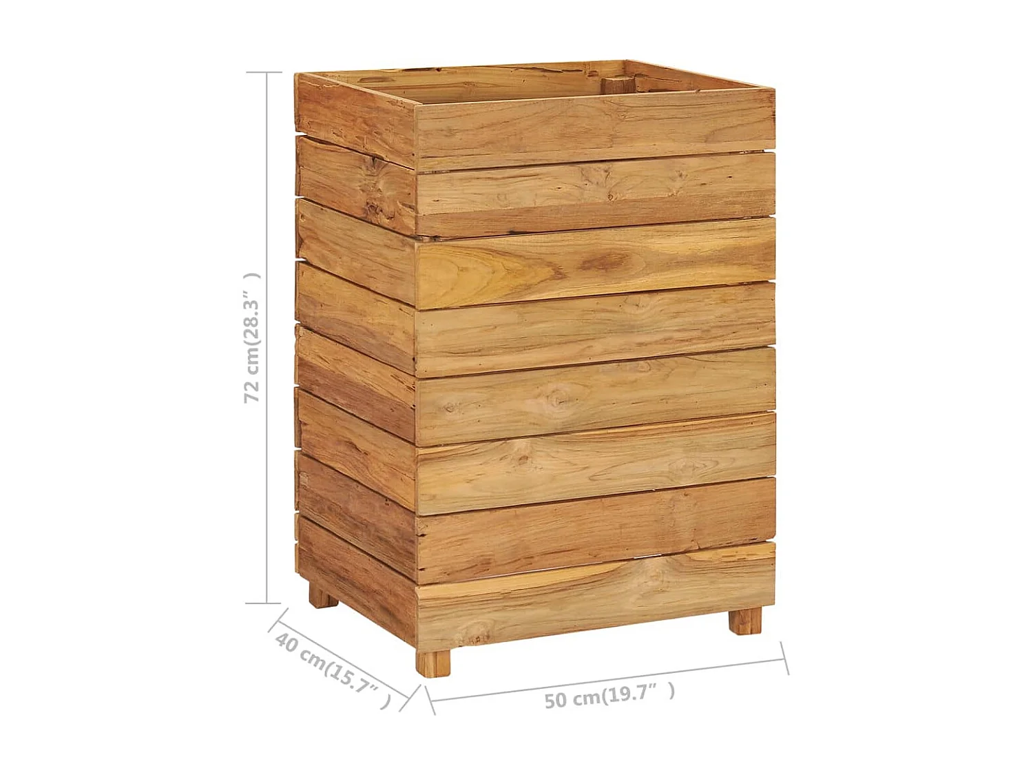 Jardinière lit surélevé plantes marron 50 x 40 x 72 cm 02_0000939