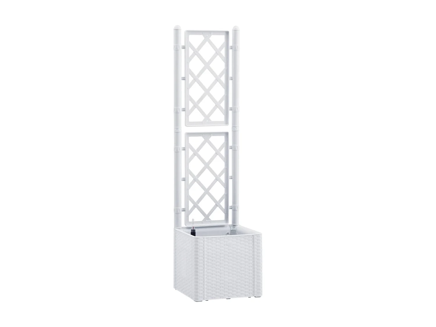 Jardinière lit surélevé plantes blanche 43 x 43 x 142 cm 02_0001203