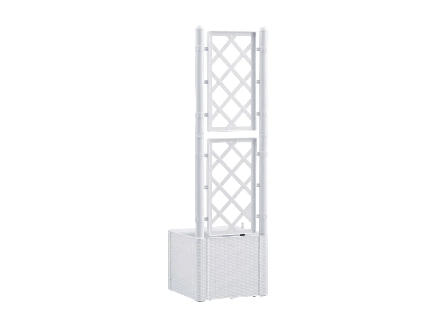 Jardinière lit surélevé plantes blanche 43 x 43 x 142 cm 02_0001203
