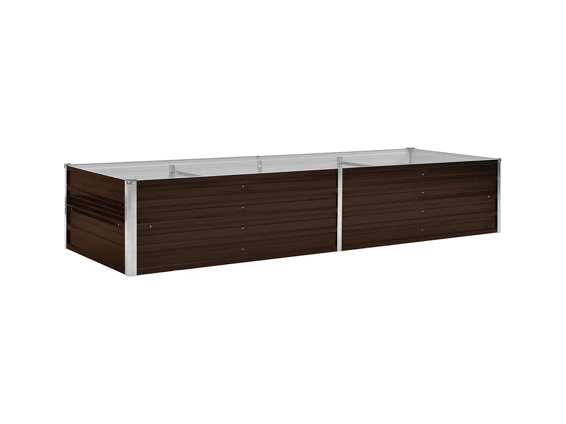 Jardinière lit surélevé plantes marron 240 x 80 x 45 cm 02_0001218