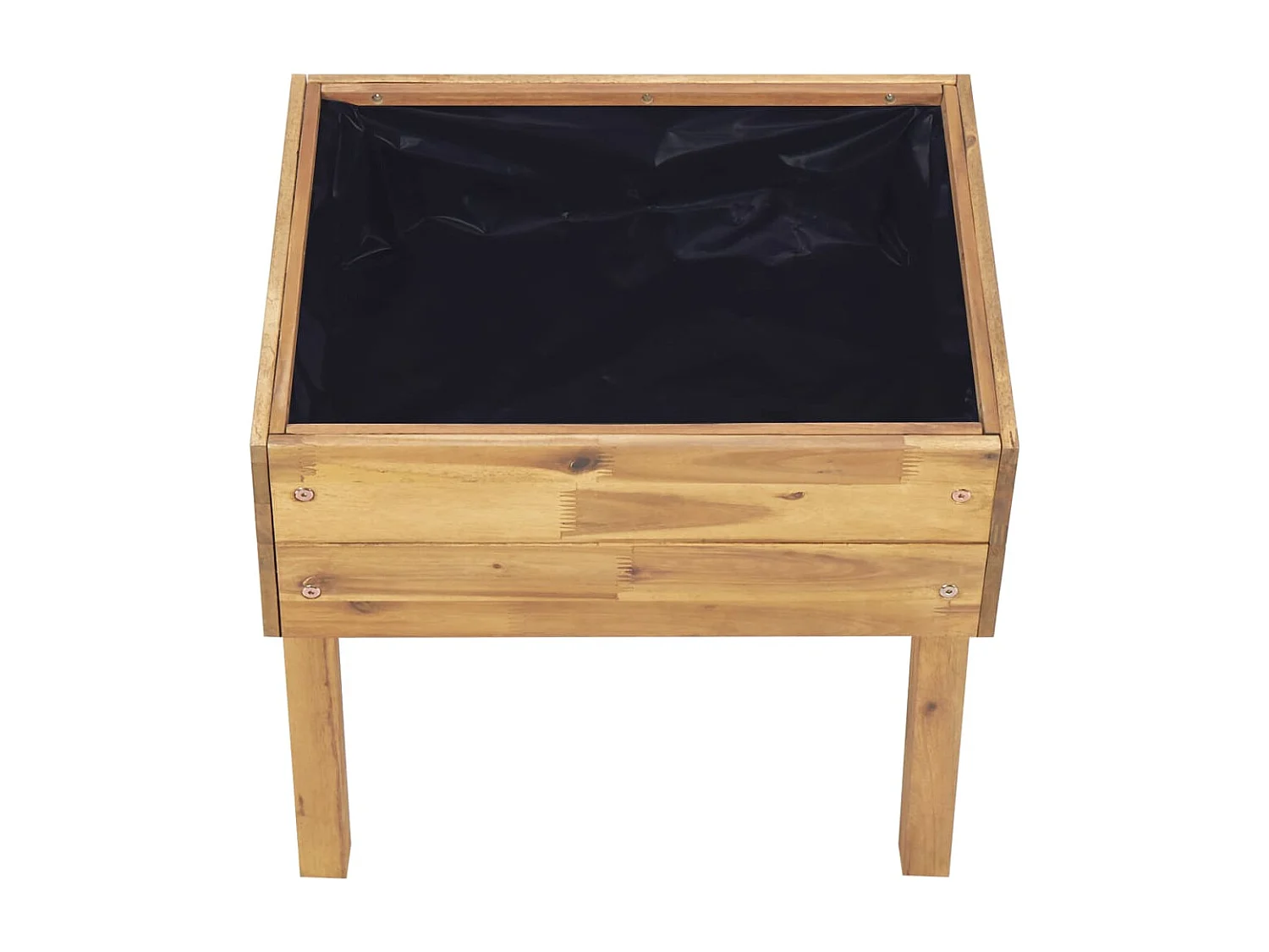 Fioriera rialzata 50 x 40 x 45 cm giardino piante fiori legno massello di acacia 02_0000849