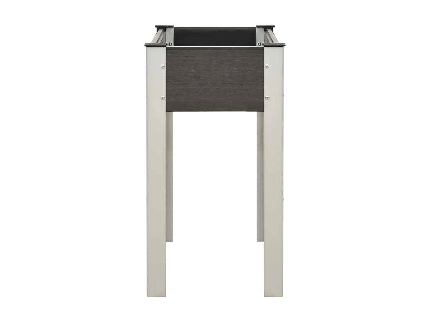 Macetero elevado plantas flores jardín 75 x 40 x 75 cm WPC gris 02_0001073