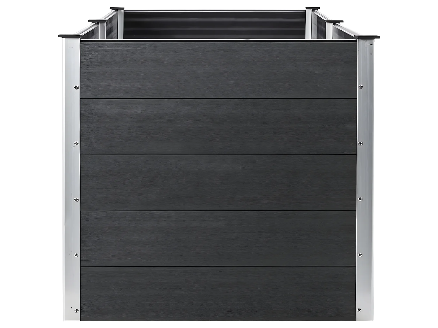 Fioriera rialzata piante fiori giardino 250 x 50 x 91 cm WPC grigio 02_0001027