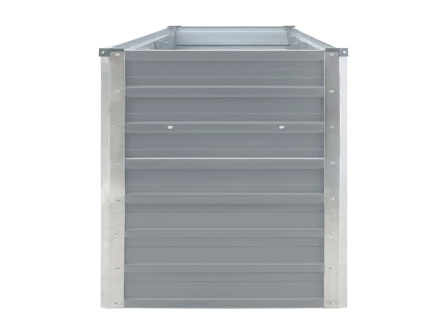 Jardinera elevada plantas flores jardín acero galvanizado 320 x 40 x 45 cm gris 02_0001108