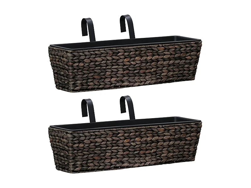 Conjunto de 2 floreiras de aguapé 60 cm marrom 02_0000882