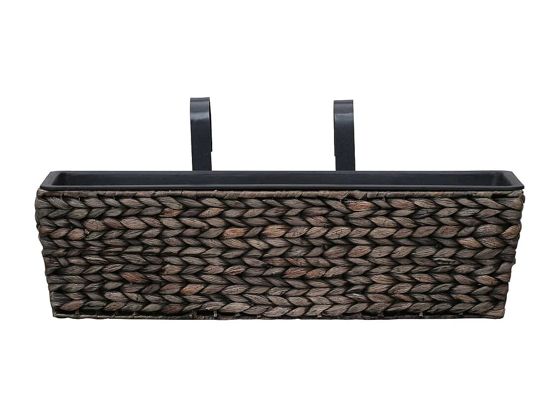 Set di 2 fioriere in giacinto d'acqua 60 cm marrone 02_0000882