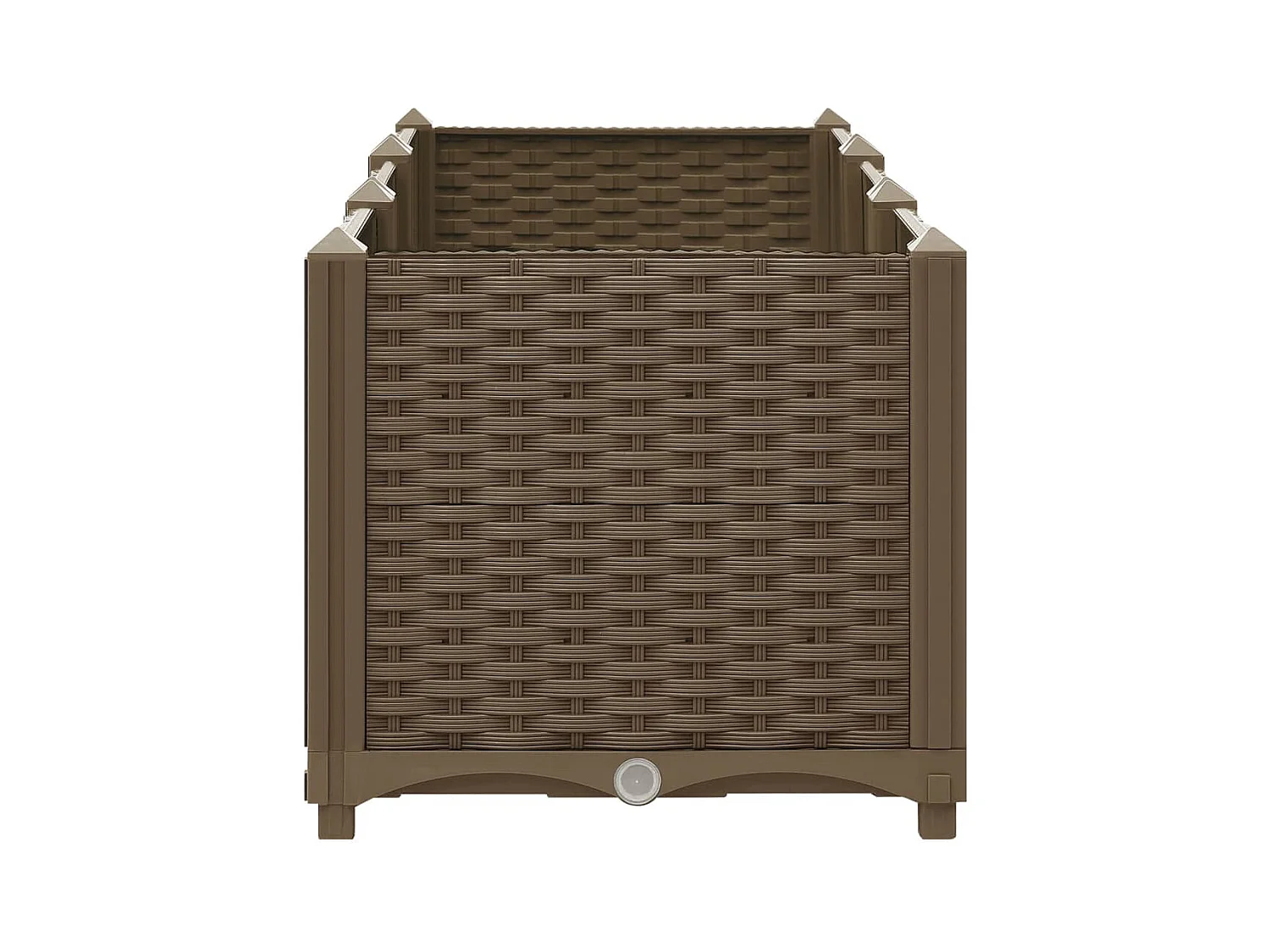 Macetero elevado plantas flores jardín 120 x 40 x 38 cm polipropileno marrón 02_0000906