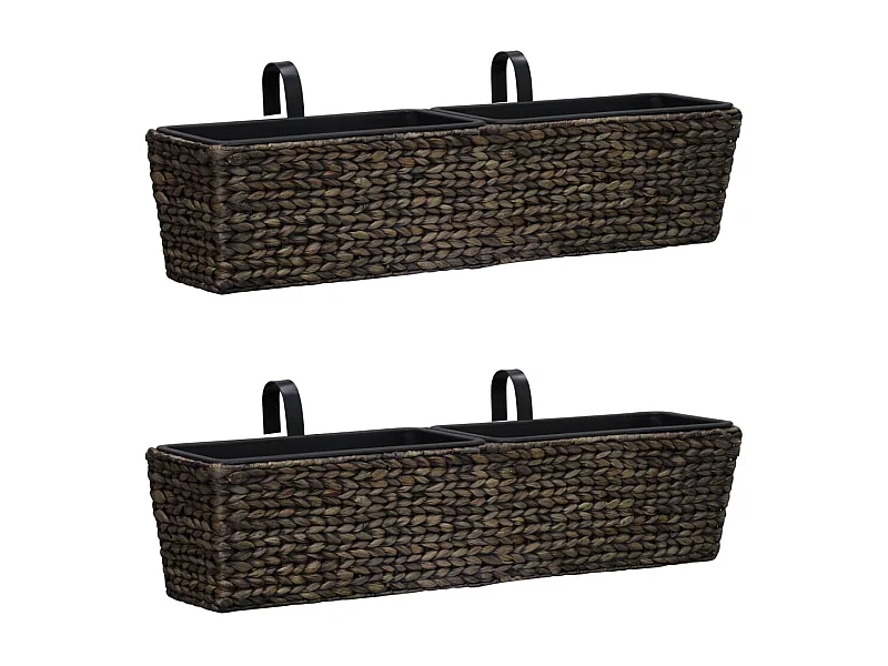 Conjunto de 2 floreiras de aguapé 39 cm marrom escuro 02_0000883