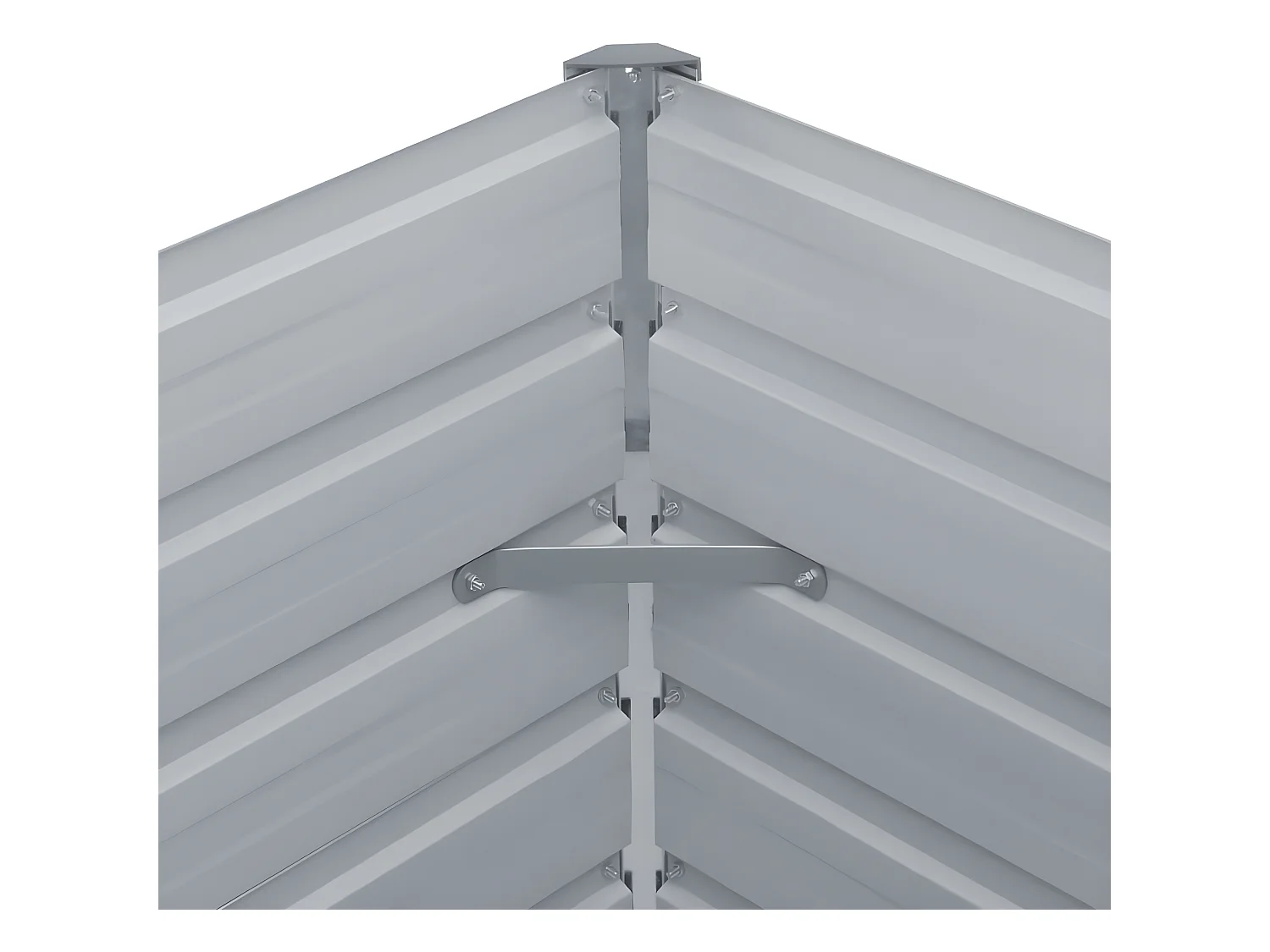 Jardinera arriate elevado plantas flores jardín 100 x 100 x 77 cm verde acero galvanizado 02_0000787