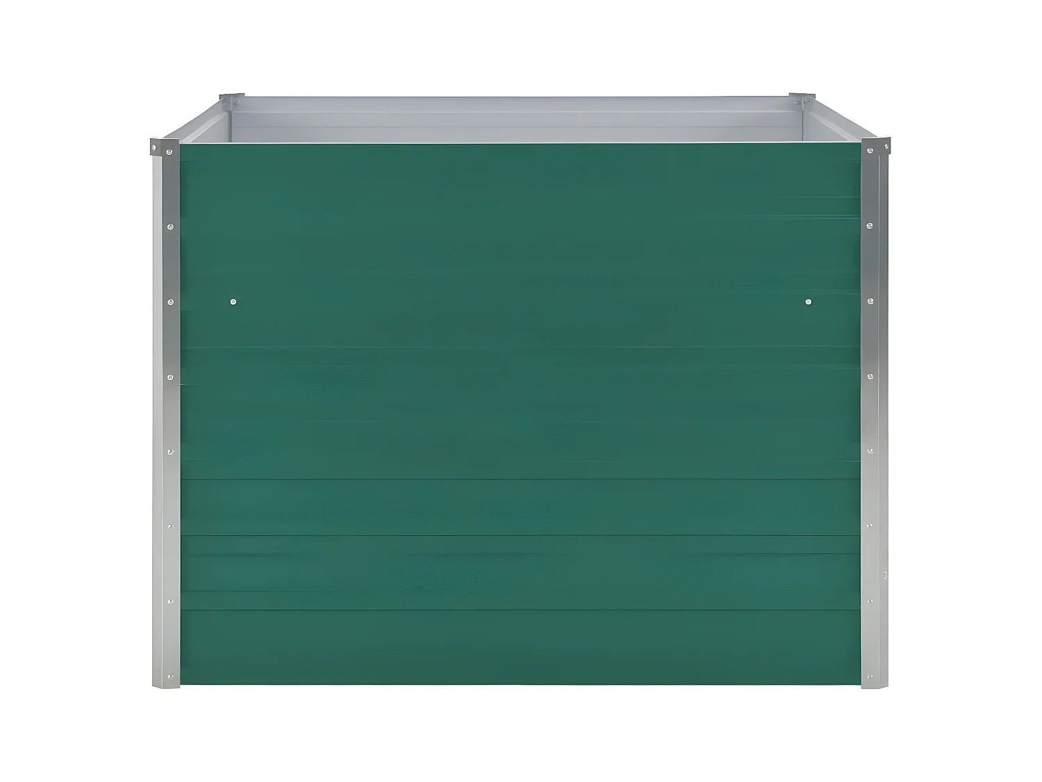 Canteiro elevado plantas flores jardim 100 x 100 x 77 cm aço galvanizado verde 02_0000787