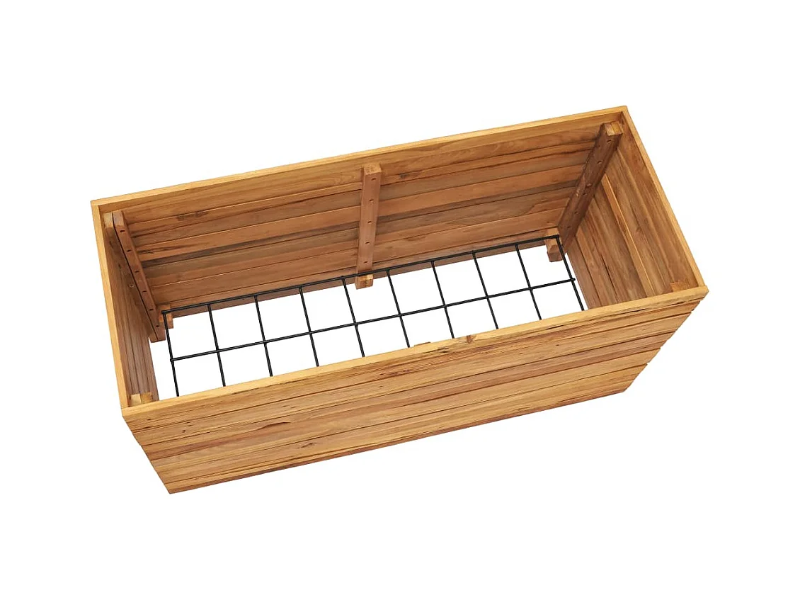 Lit surélevé jardinière 100 marron 100 x 40 x 55 cm 02_0000896