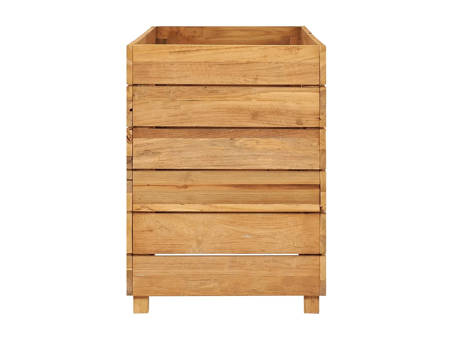 Canteiro elevado 100 x 40 x 55 cm madeira teca reciclada e aço 02_0000896