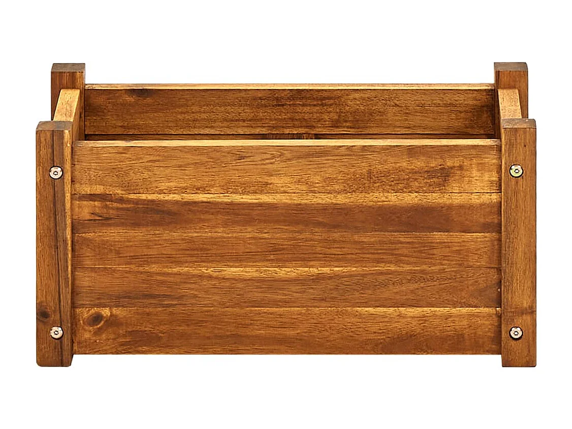 Macetero elevado plantas flores jardín 50 x 25 x 25 cm madera de acacia 02_0001189