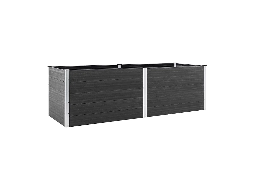 Jardinière lit surélevé plantes fleurs jardin 300 x 50 x 91 cm WPC gris 02_0001041