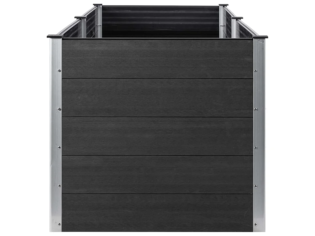 Jardinière lit surélevé plantes fleurs jardin 300 x 50 x 91 cm WPC gris 02_0001041