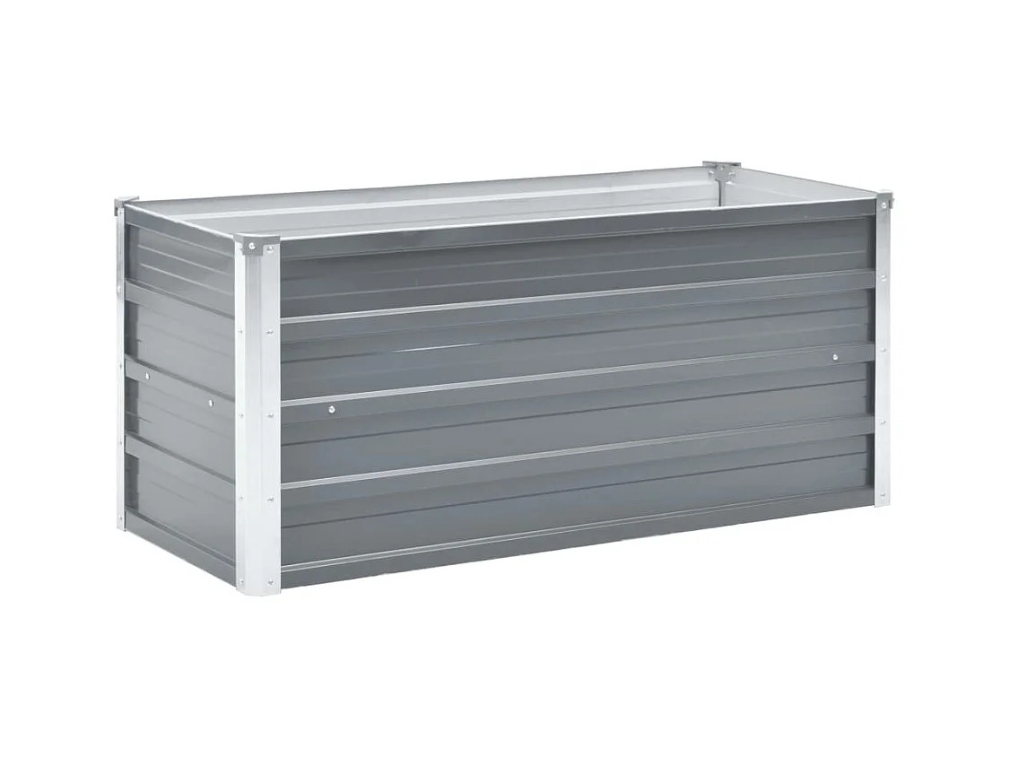 Jardinière lit surélevé plantes grise 100 x 40 x 45 cm 02_0001085