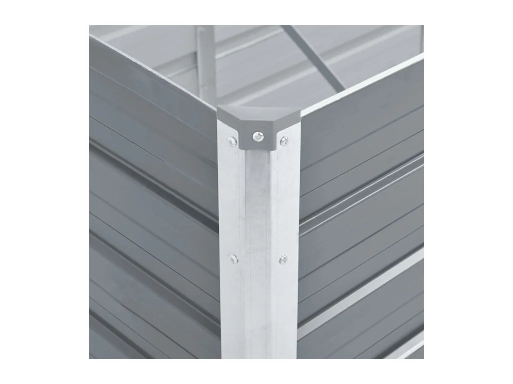 Jardinière lit surélevé plantes grise 100 x 40 x 45 cm 02_0001085