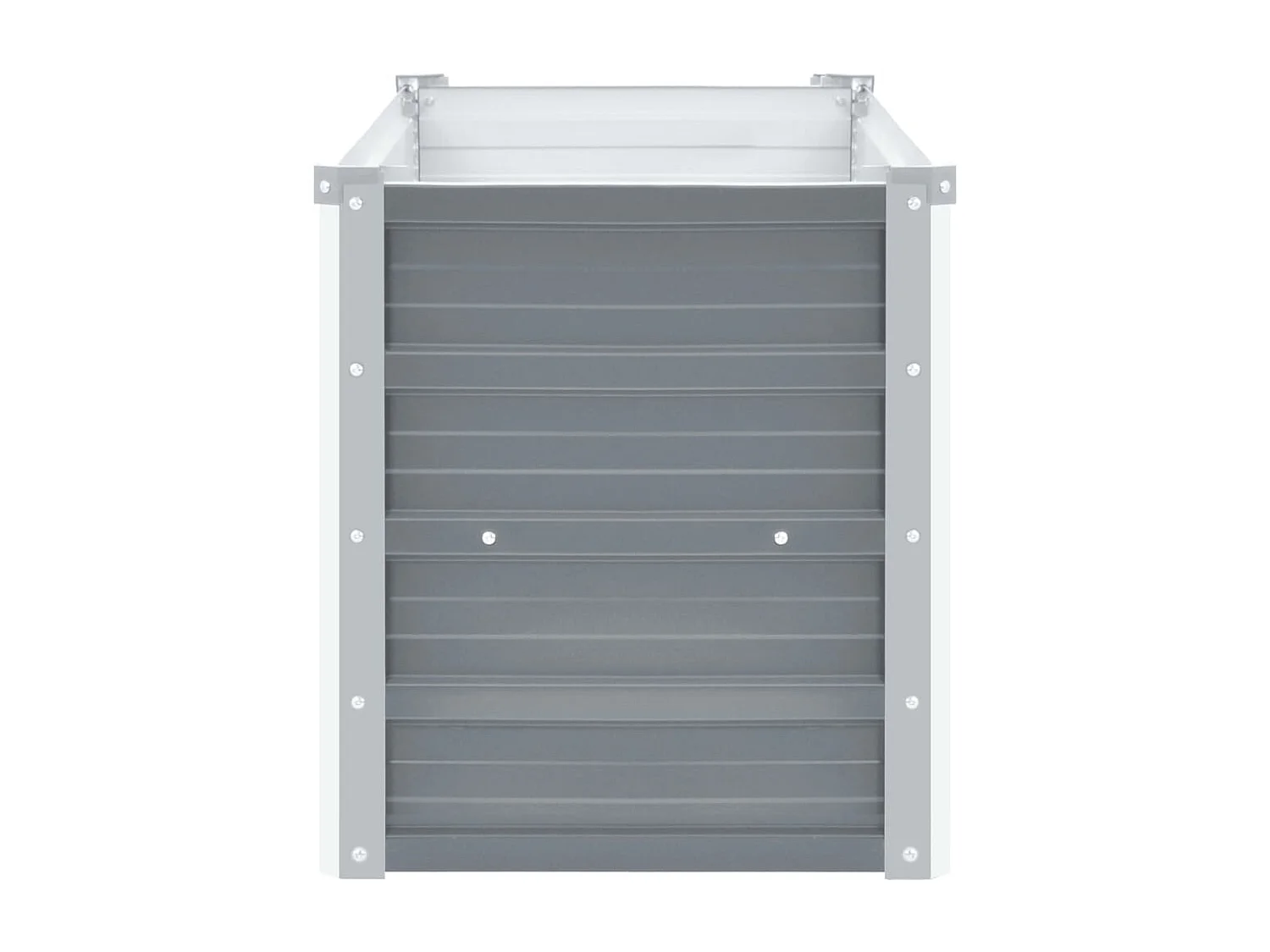 Fioriera rialzata piante fiori giardino acciaio zincato 100 x 40 x 45 cm grigio 02_0001085