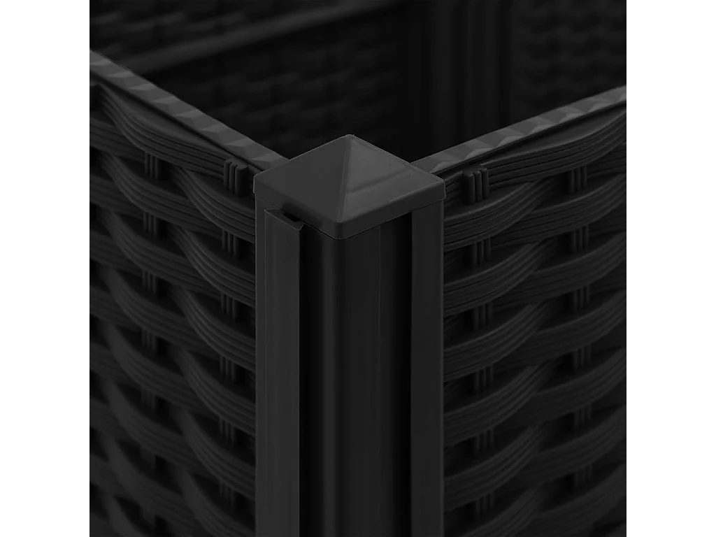 Jardinière lit surélevé plantes noire 80 x 40 x 38 cm 02_0000947