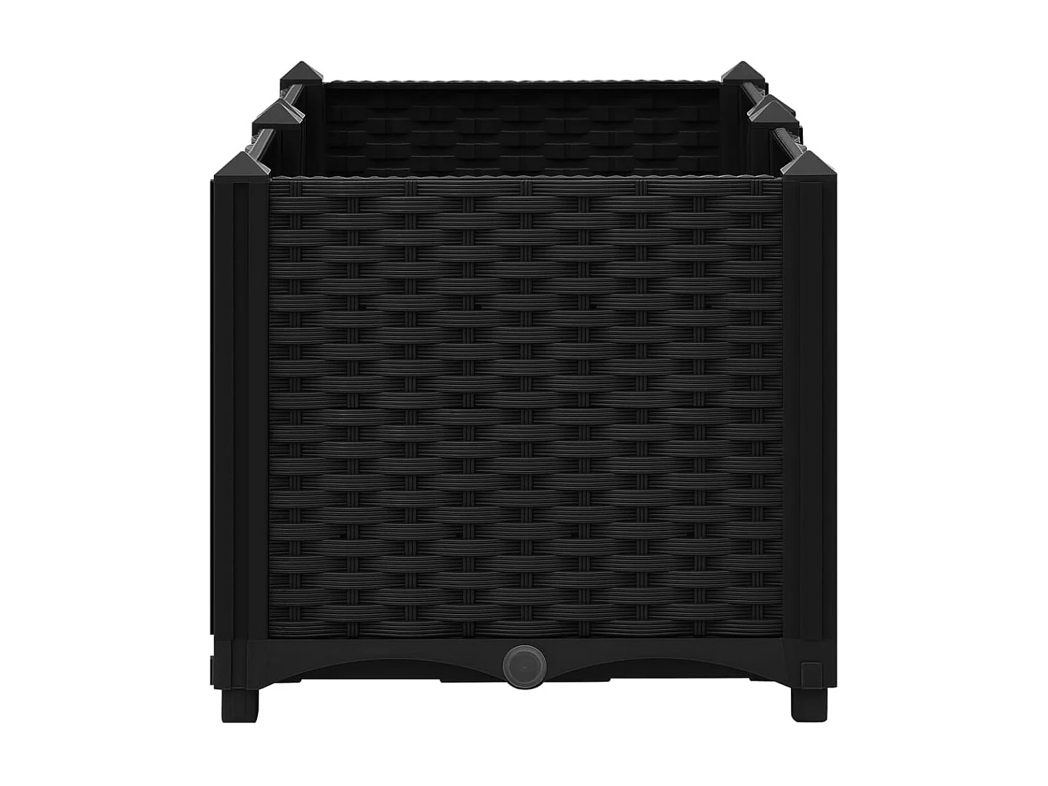 Jardinière lit surélevé plantes noire 80 x 40 x 38 cm 02_0000947