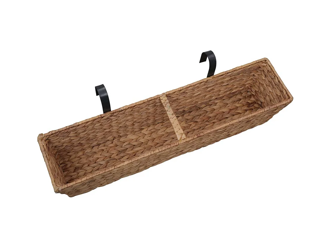 Set di 2 fioriere in giacinto d'acqua 39 cm marrone 02_0000881