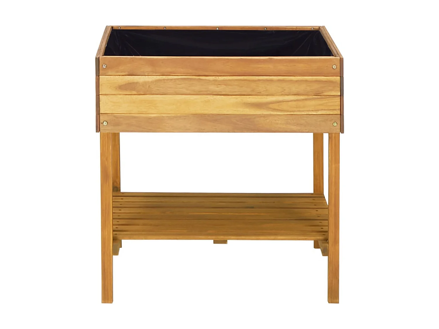 Fioriera rialzata 78,5 x 58,5 x 78,5 cm giardino piante fiori legno massello di acacia 02_0000851