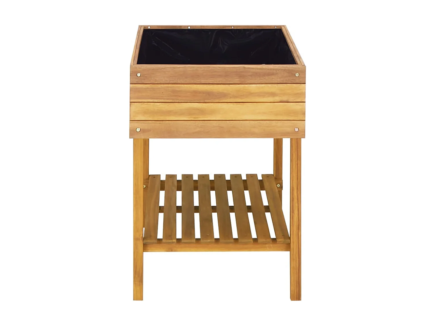 Fioriera rialzata 78,5 x 58,5 x 78,5 cm giardino piante fiori legno massello di acacia 02_0000851