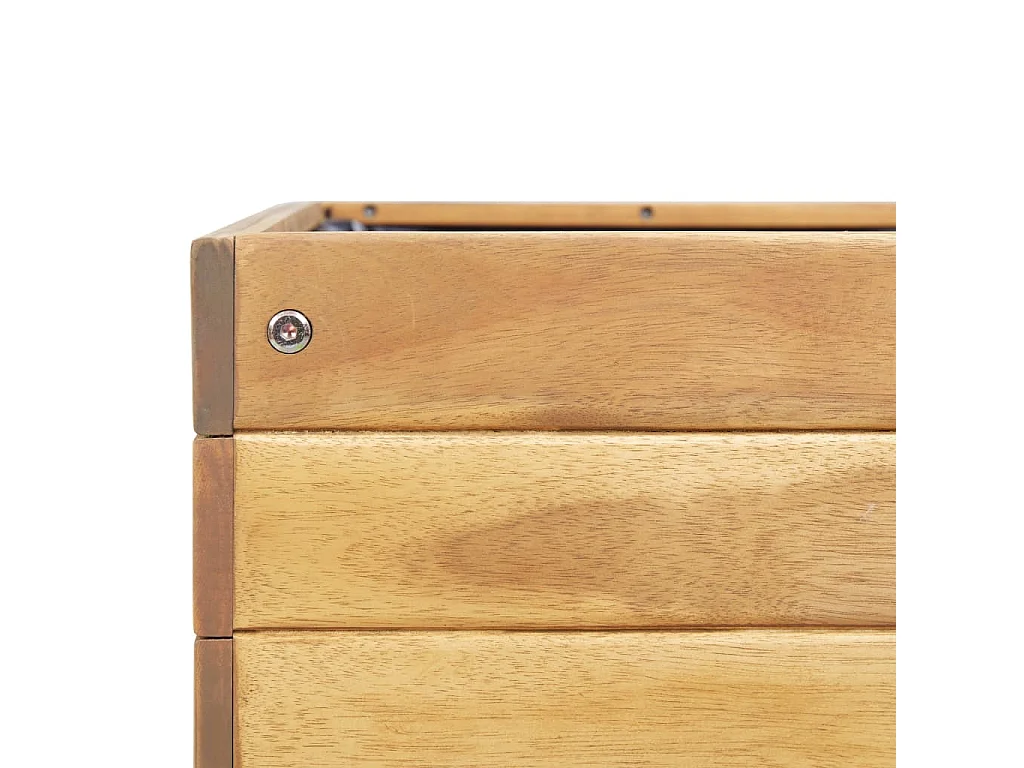 Fioriera rialzata 78,5 x 58,5 x 78,5 cm giardino piante fiori legno massello di acacia 02_0000851