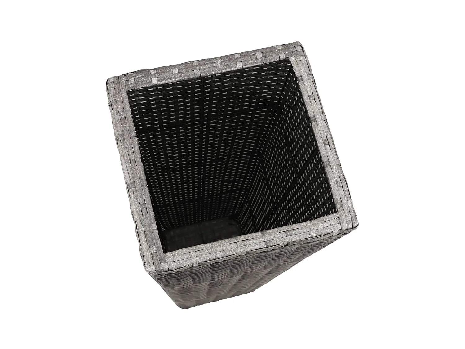 Jardinière lit surélevé plantes résine grise 30 x 30 x 80 cm 02_0001345