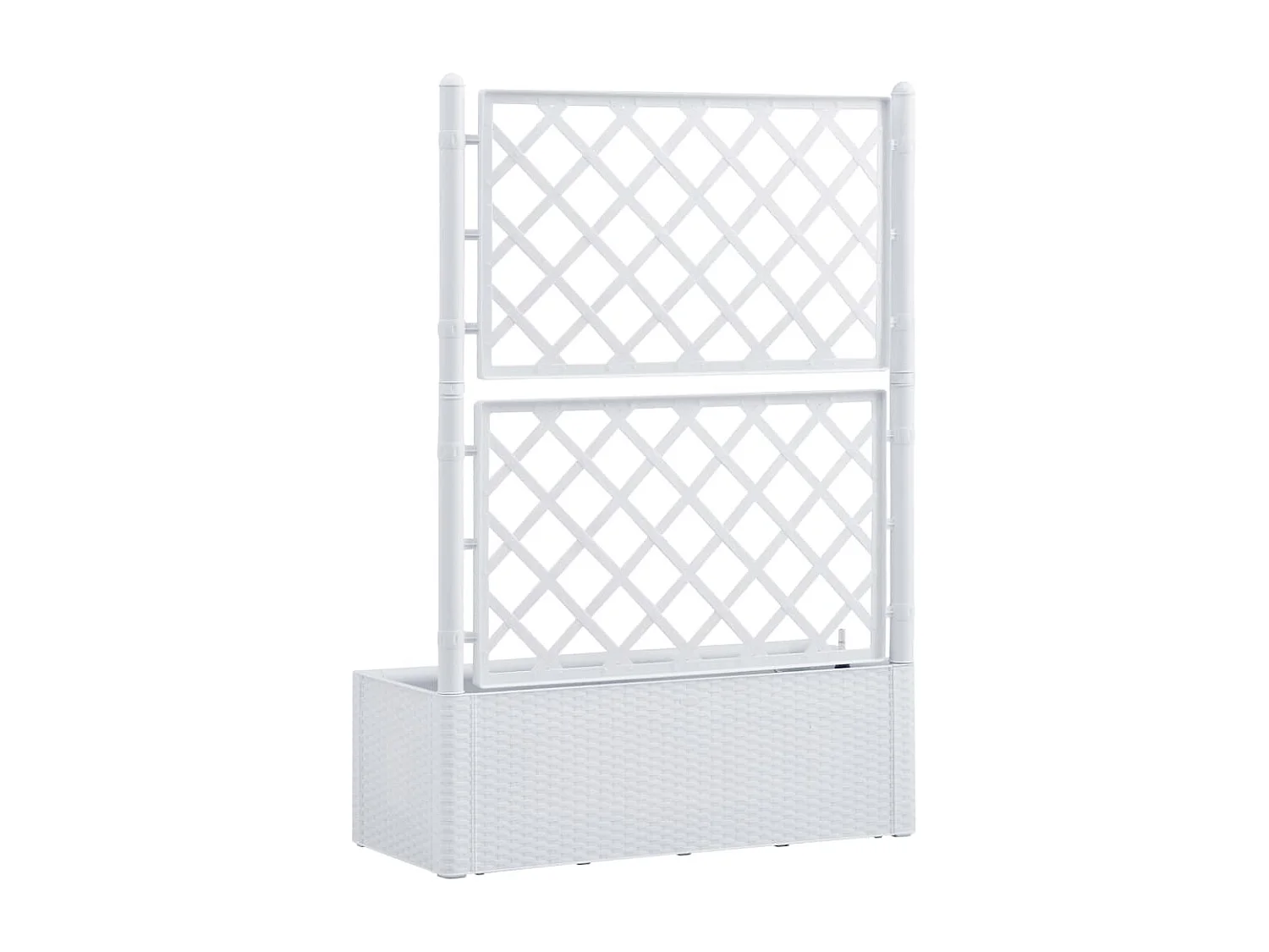 Jardinière lit surélevé plantes blanche 100 x 43 x 142 cm 02_0001204