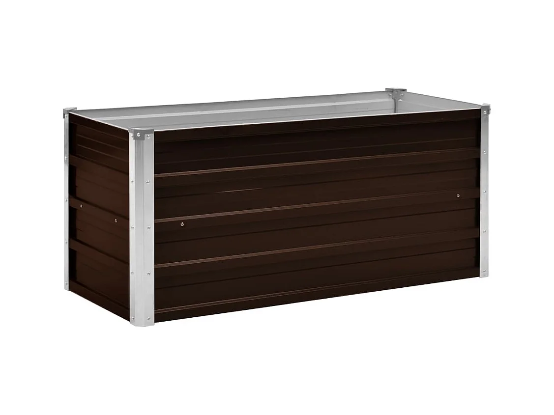 Jardinière lit surélevé plantes marron 100 x 40 x 45 cm 02_0001213