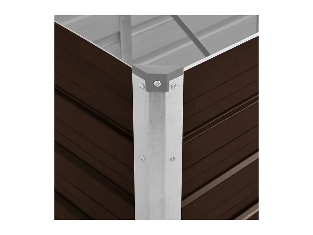 Jardinière lit surélevé plantes marron 100 x 40 x 45 cm 02_0001213