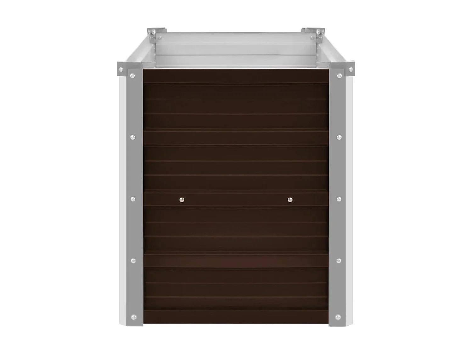 Fioriera rialzata piante fiori giardino marrone 100 x 40 x 45 cm acciaio zincato 02_0001213