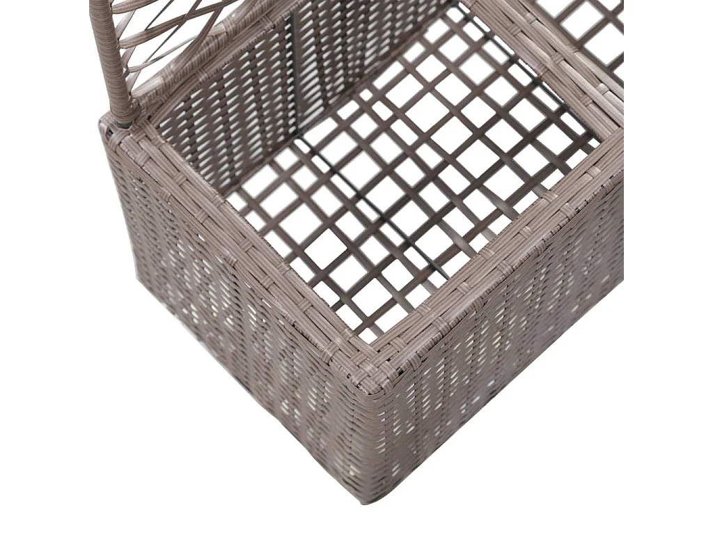 Jardinière lit surélevé plantes résine marron 58 x 30 x 107 cm 02_0001272