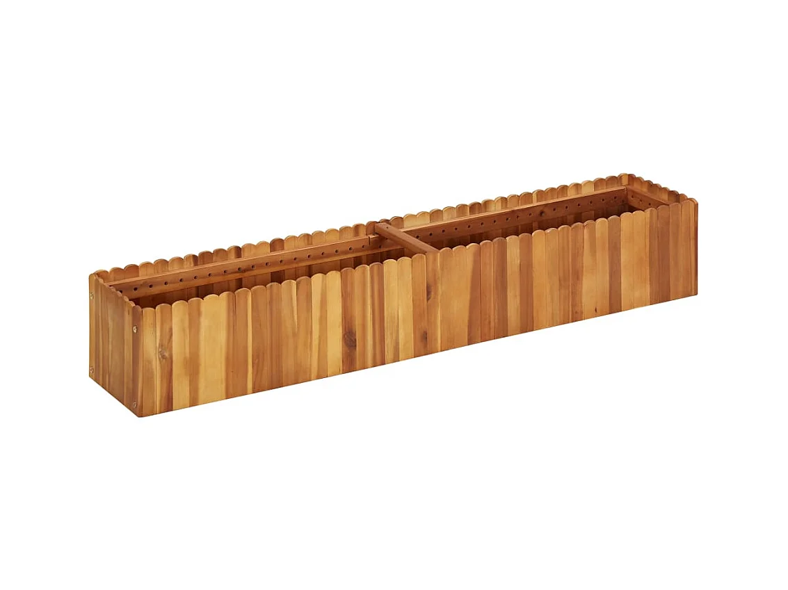 Jardinière lit surélevé plantes bois marron 150 x 30 x 25 cm 02_0000998