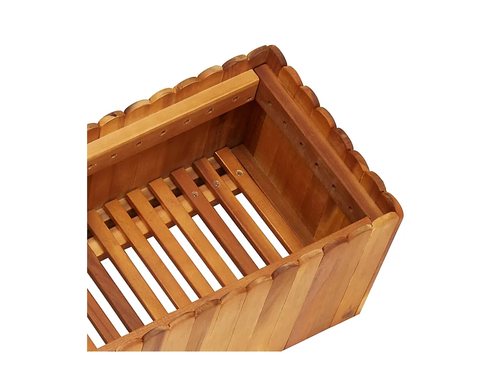 Jardinière lit surélevé plantes bois marron 150 x 30 x 25 cm 02_0000998