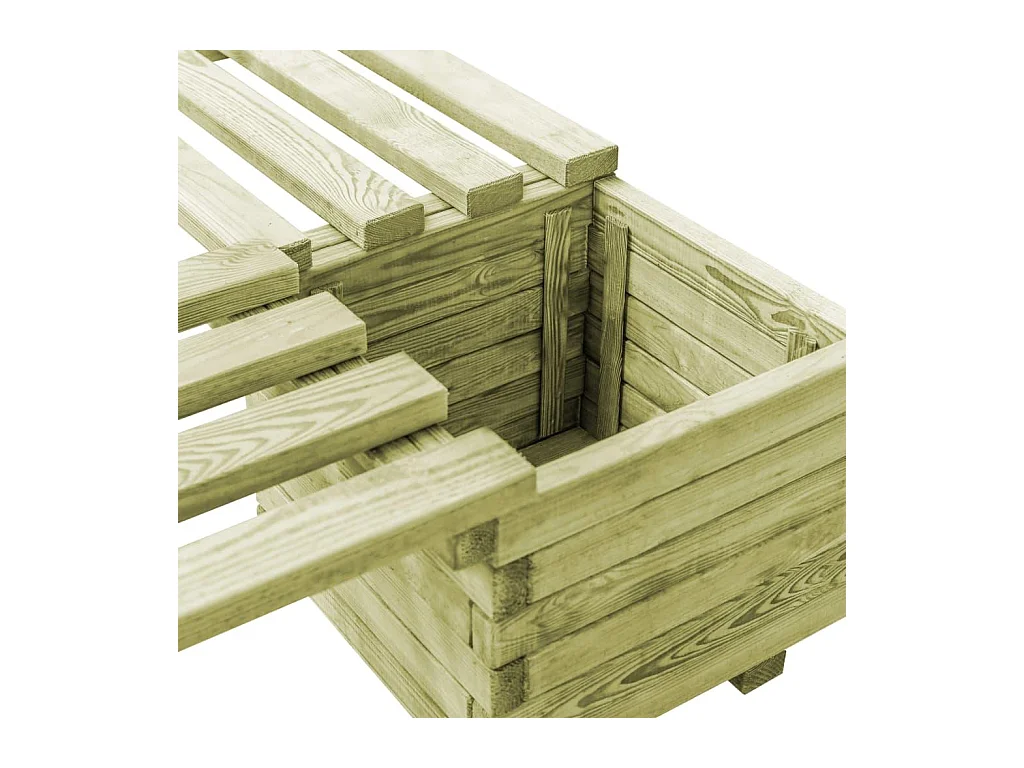 Banc de jardin à bois marron 196 x 196 x 36 cm 02_0001365