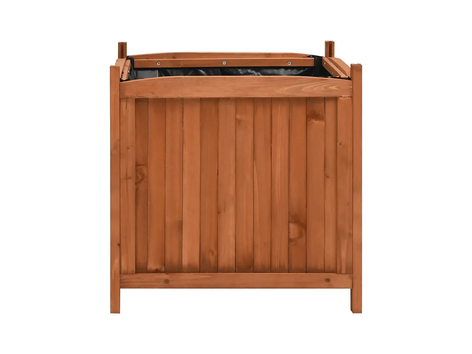 Lot de 2 jardinières bois marron 50 x 50 x 50 cm 02_0000887