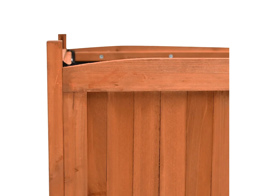 Juego de 2 maceteros elevados 50 x 50 x 50 cm madera de abeto marrón 02_0000887