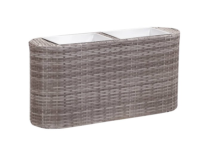 VidaXL Lit surélvé d jardin avc 4 pots Résin trssé Blanc au millur prix