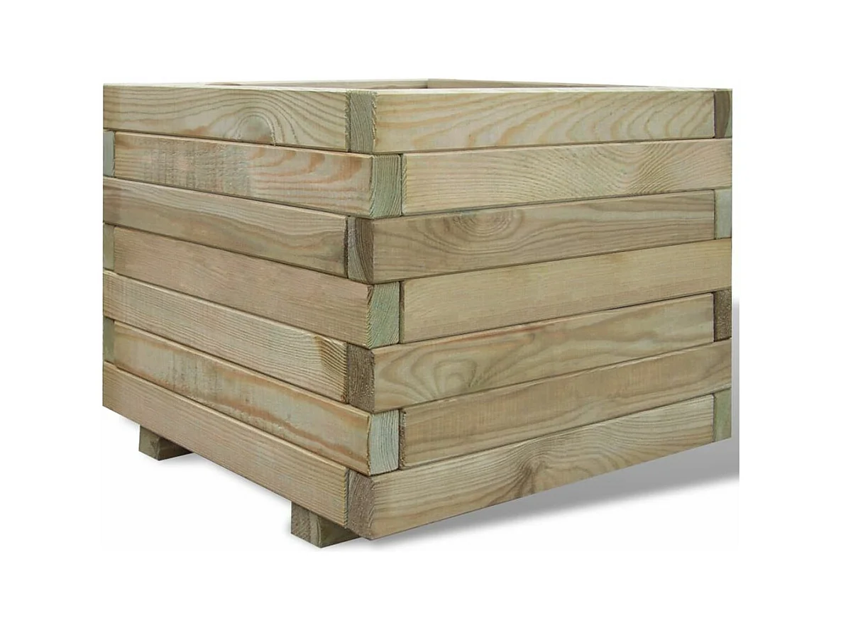 Jardinière lit surélevé plantes bois marron 50 x 50 x 40 cm 02_0000940