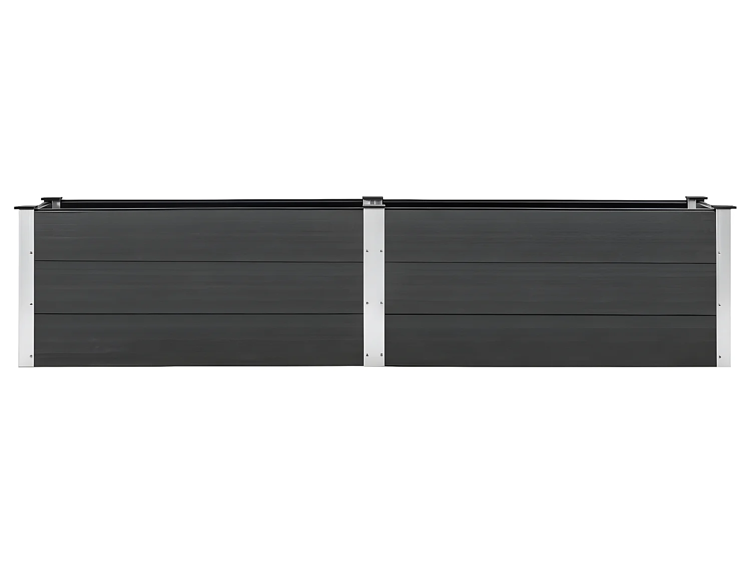 Fioriera rialzata piante fiori giardino 250 x 50 x 54 cm WPC grigio 02_0001026