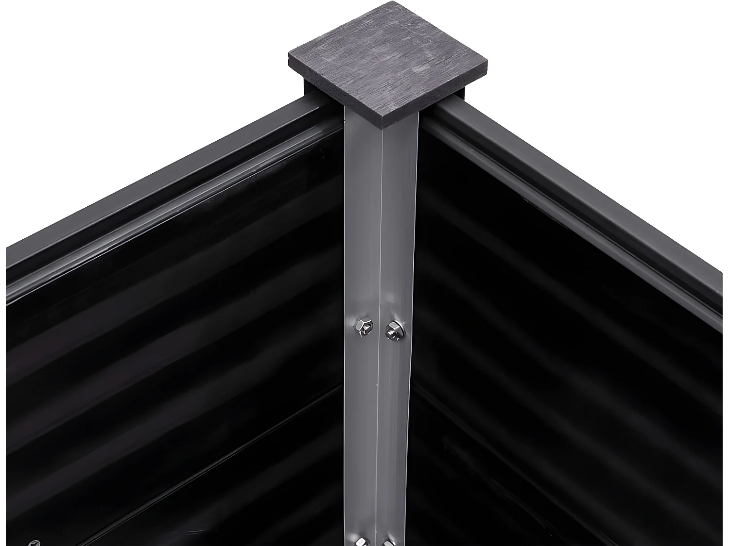 Fioriera rialzata piante fiori giardino 250 x 50 x 54 cm WPC grigio 02_0001026