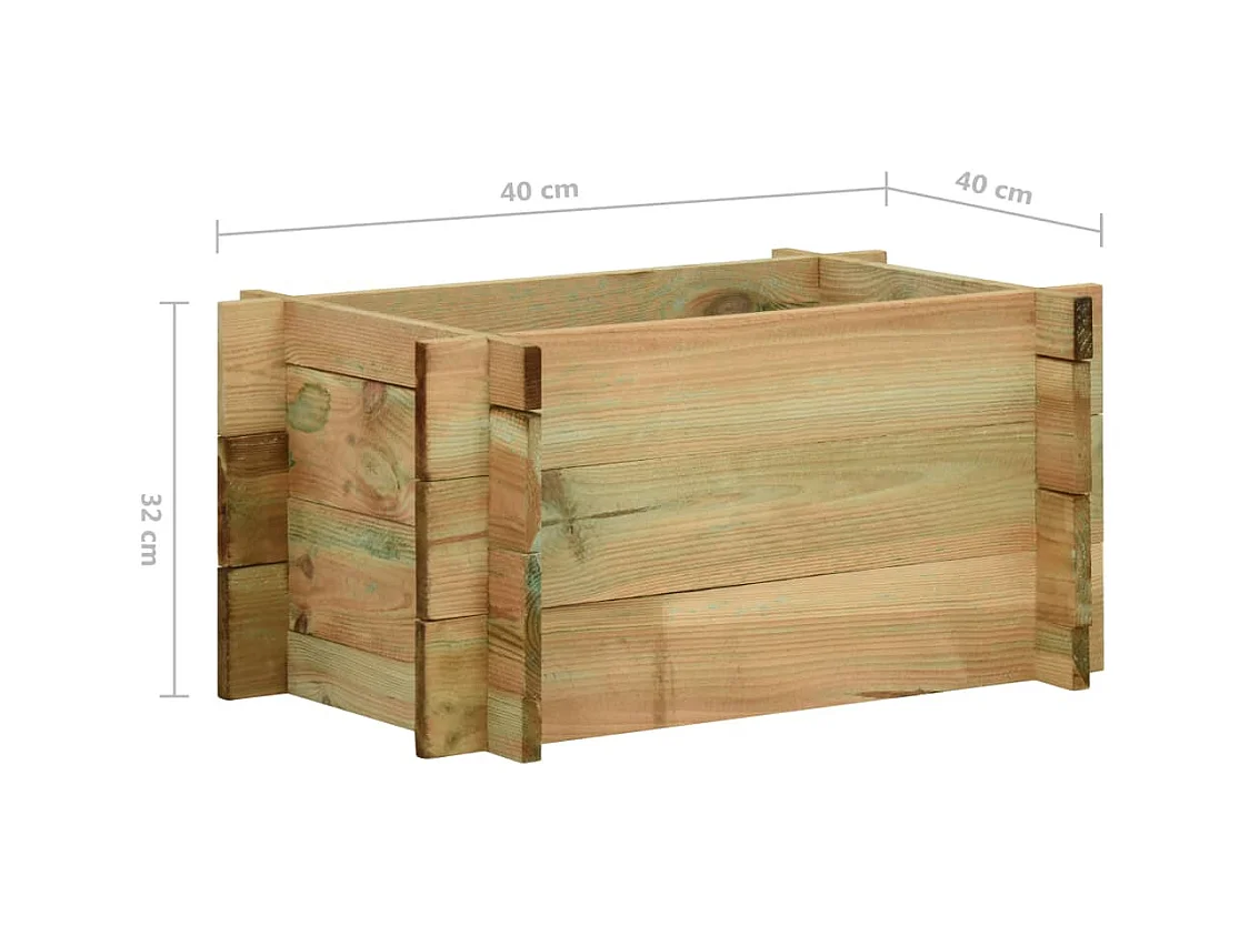 Jardinière surélevée pour légumes bois marron 40 x 40 x 32 cm 02_0000860