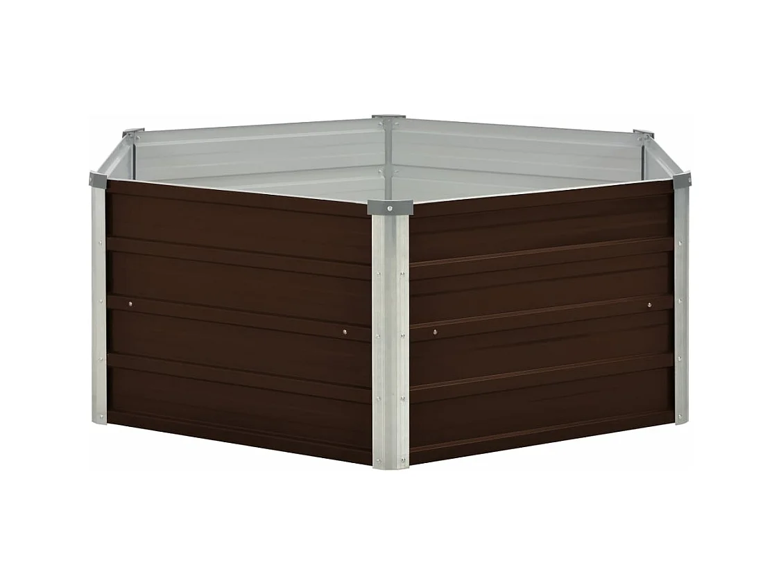 Jardinière surélevée marron 129 marron 129 x 129 x 46 cm 02_0000858