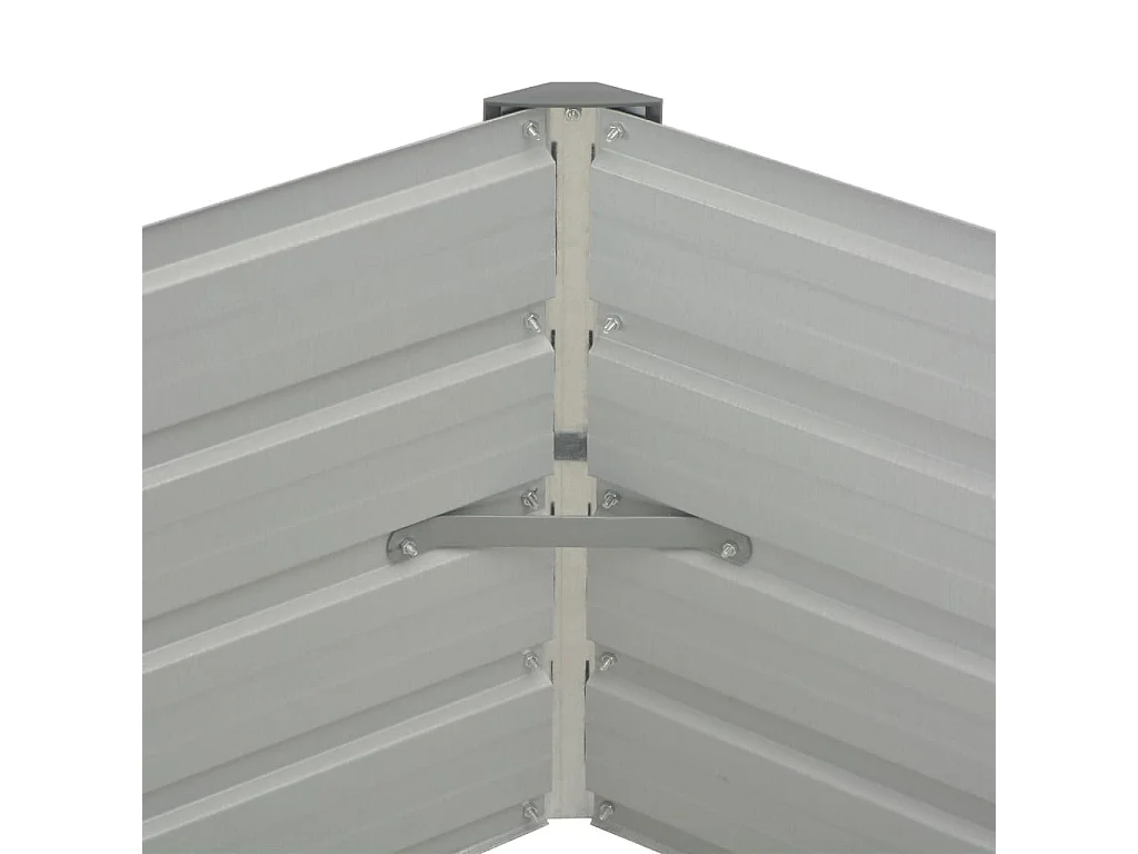 Fioriera rialzata marrone 129 x 129 x 46 cm acciaio zincato 02_0000858